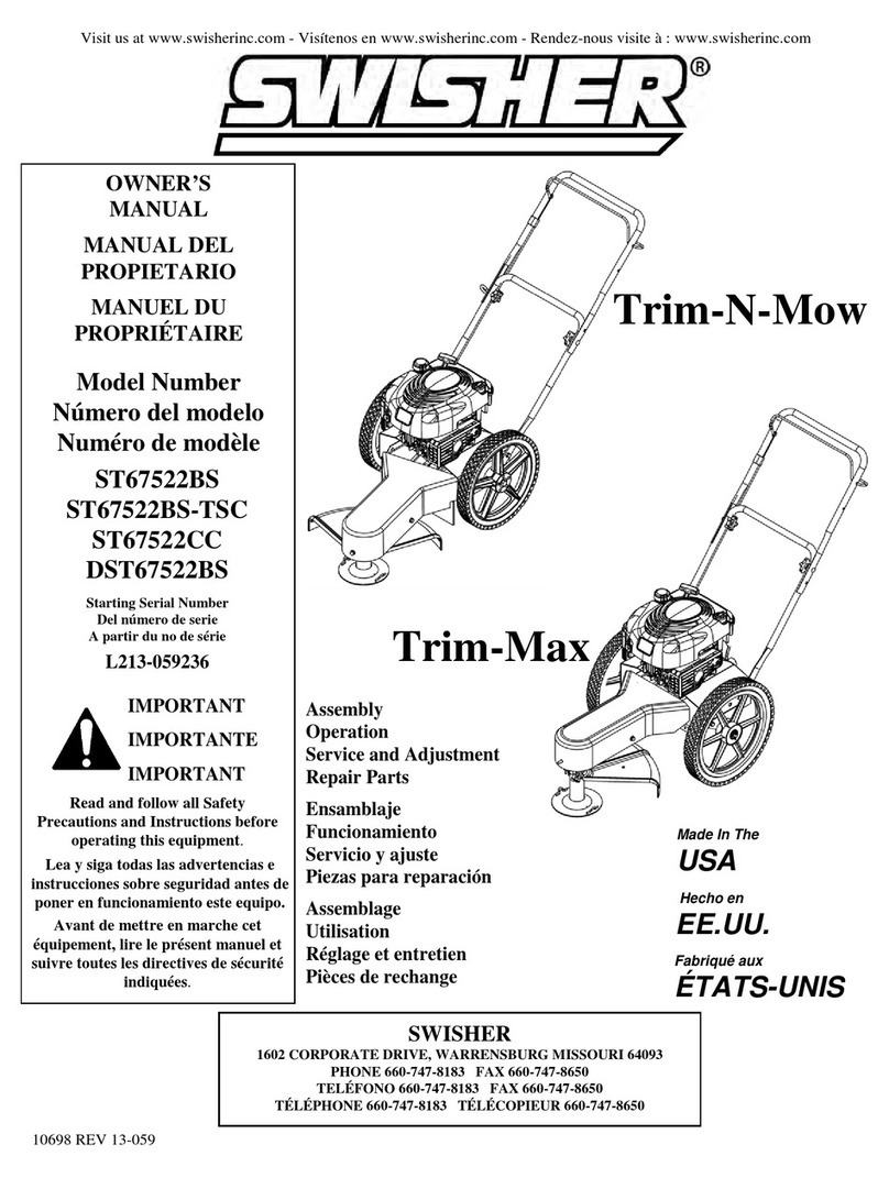 Swisher ST67522BS User manual