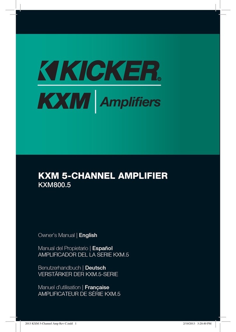 Kicker KXM800.5 User manual Kicker KXM800.5 User manual