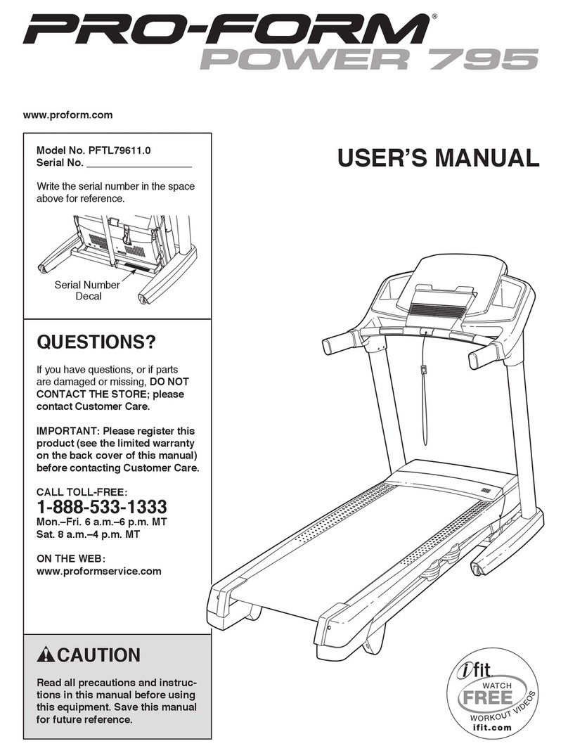 Pro-Form PFTL79611.0 User manual Pro-Form PFTL79611.0 User manual
