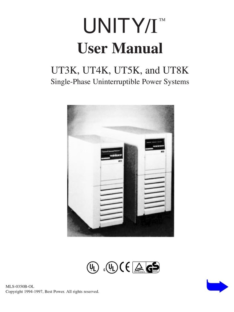 Best Power Unity/I UT3K User manual