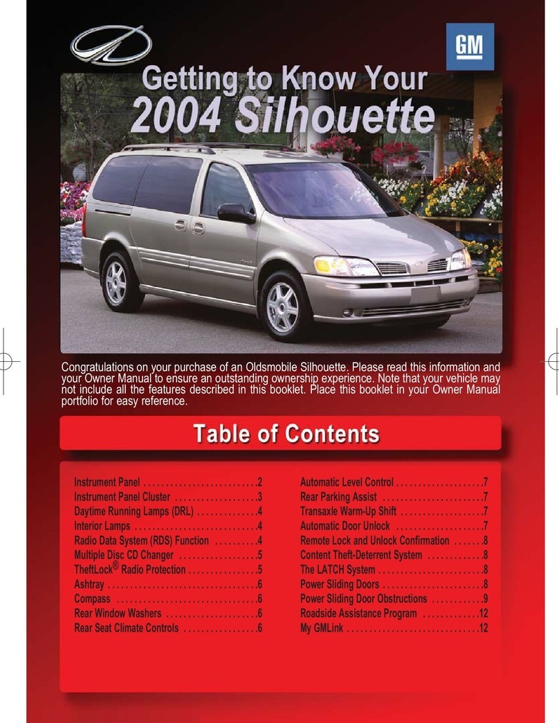 Oldsmobile SILHOUETTE GTK 2004 Assembly instructions
