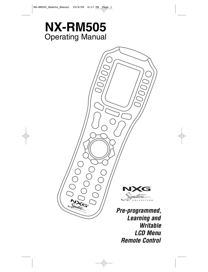 Nxg NX-RM505 operating manual