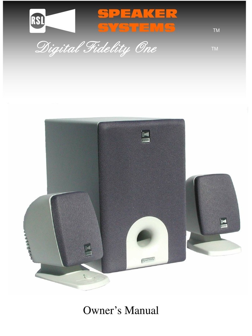 RSL Digital Fidelity One owner's manual