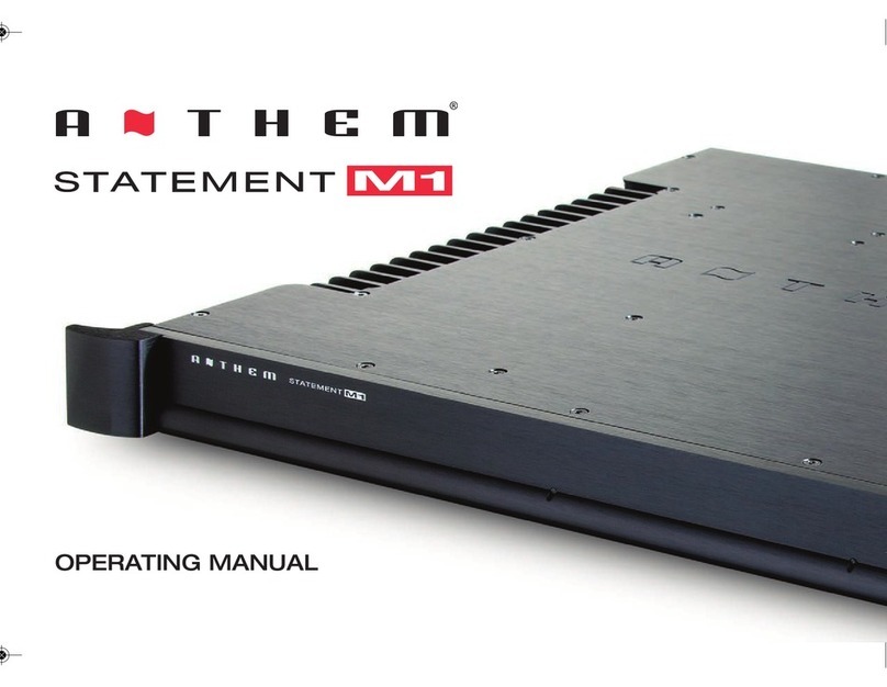 Anthem Audio M1 User manual