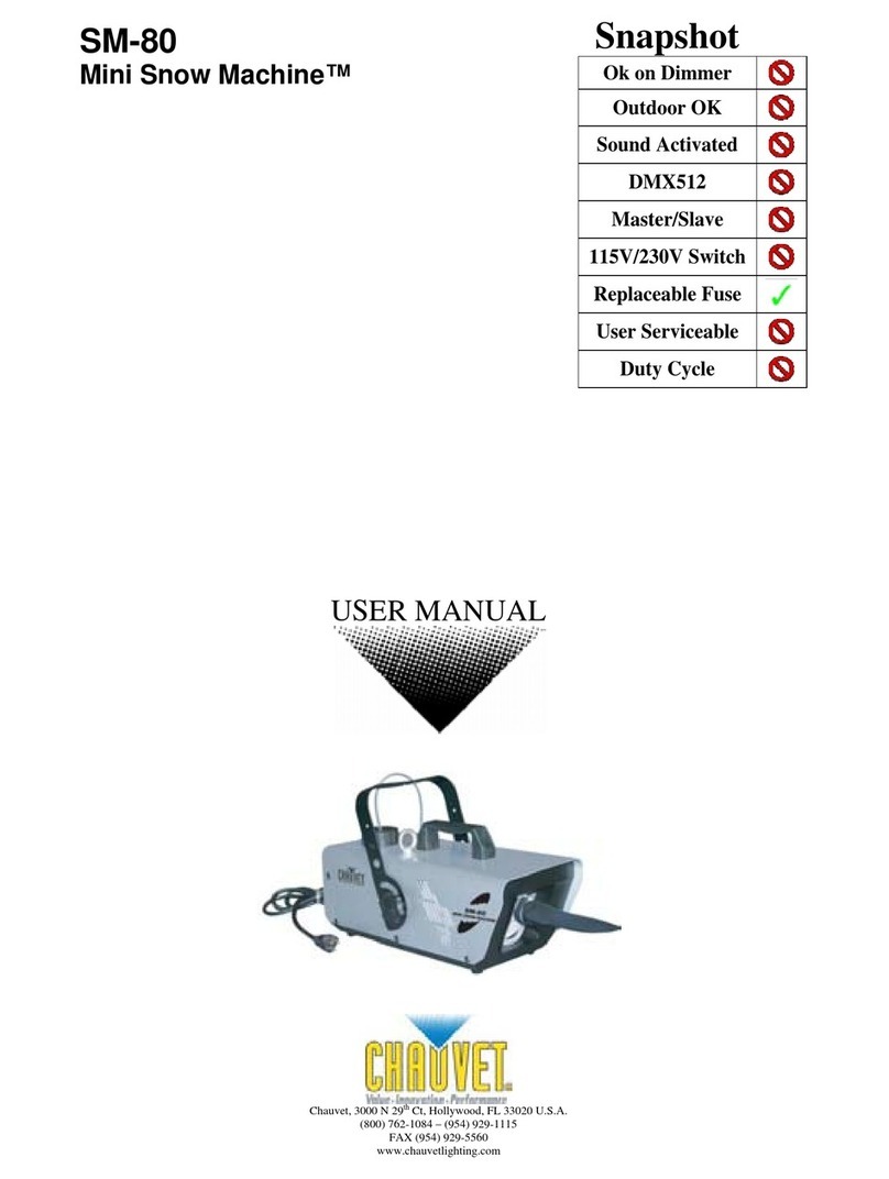 Chauvet SM-80 user manual Chauvet SM-80 user manual