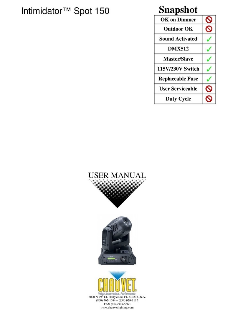 Chauvet Intimidator Wash LED 150 user manual