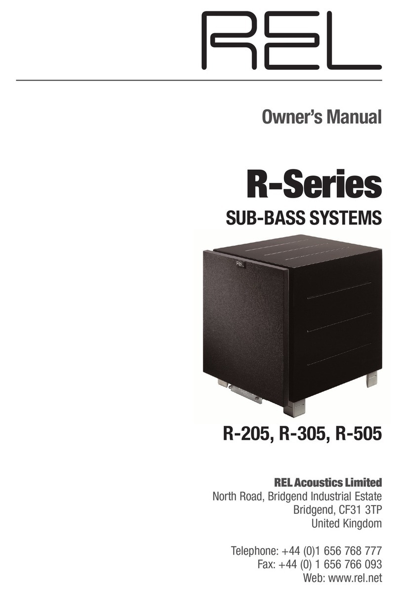 REL Acoustics R-205 owner's manual
