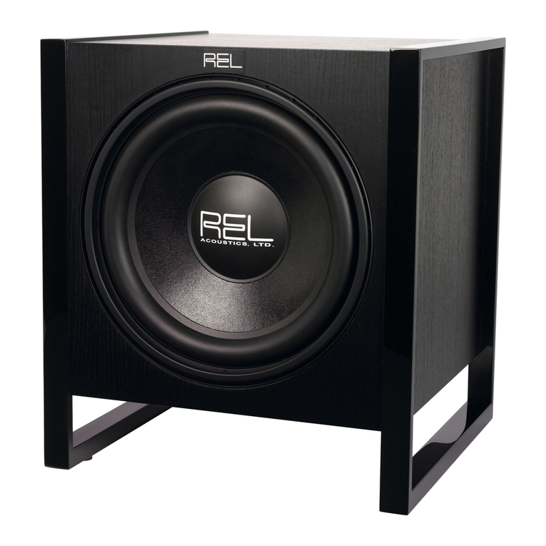 REL Acoustics T1 owner's manual