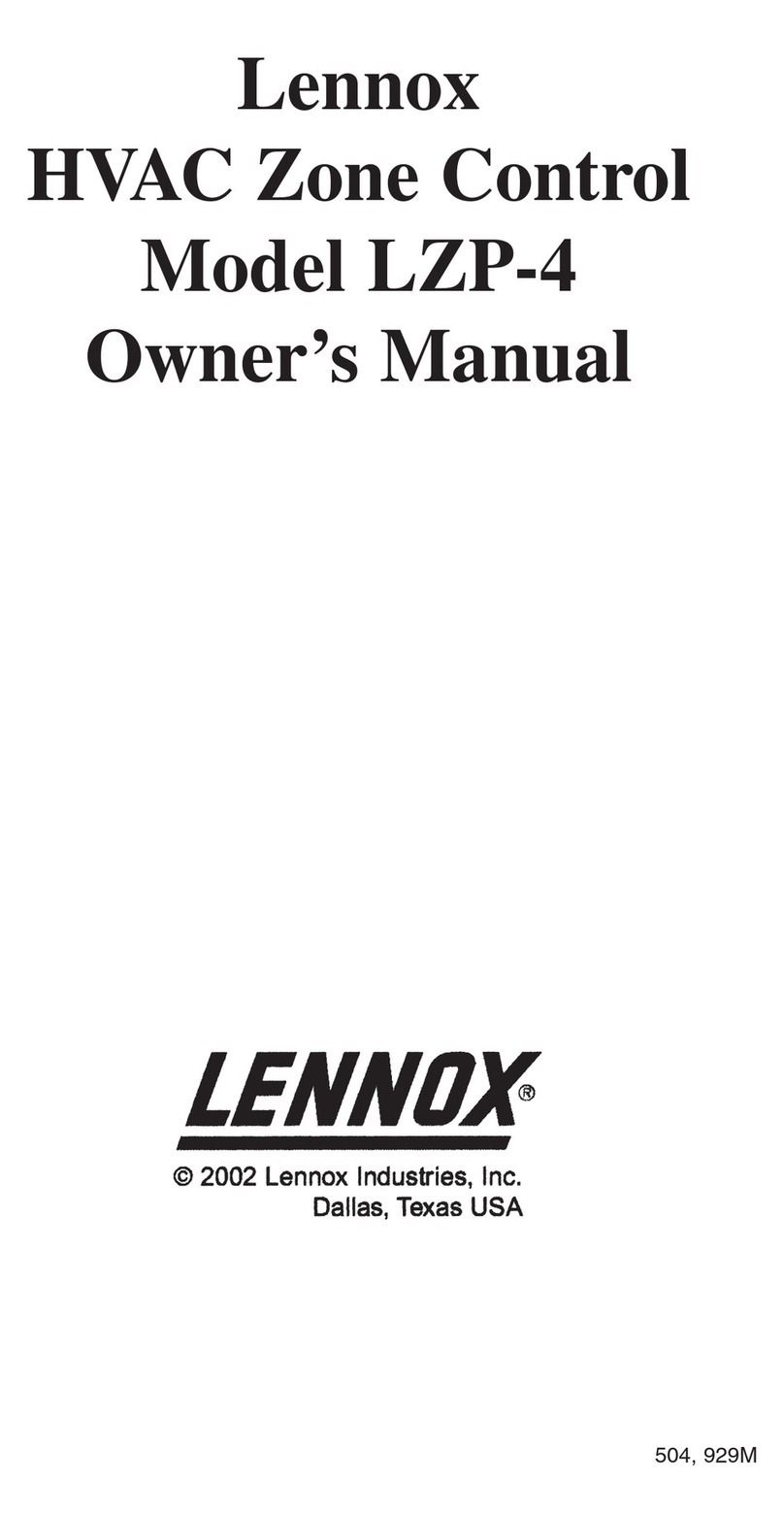 Lennox Zoning System LZP-4 User manual Lennox Zoning System LZP-4 User manual