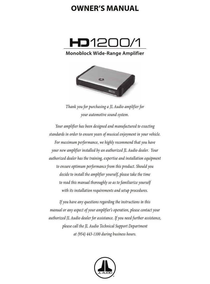 JL Audio HD1200/1 User manual