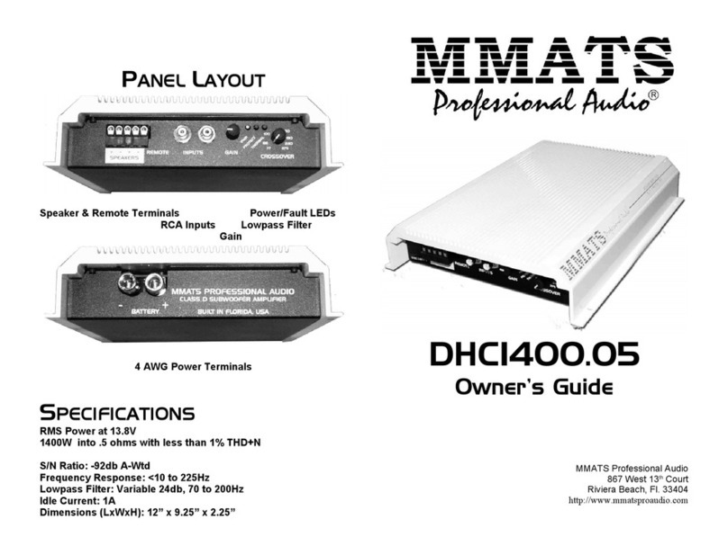 MMATS Professional Audio DHC1400.05 User manual