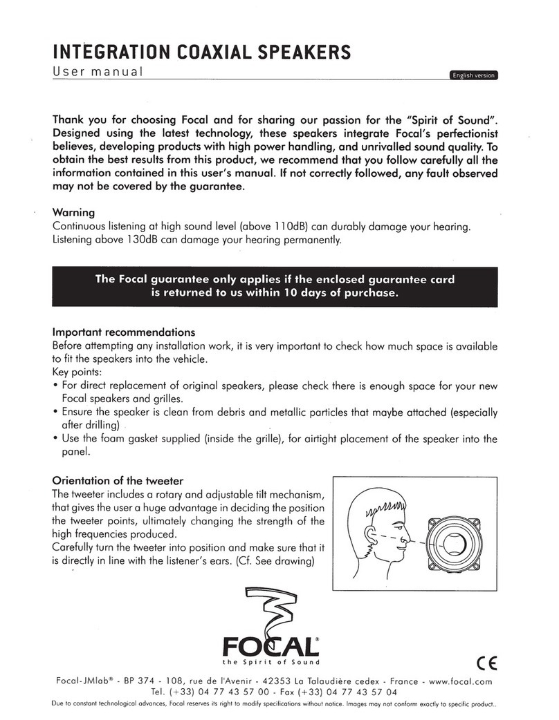 Focal PC 165 user manual