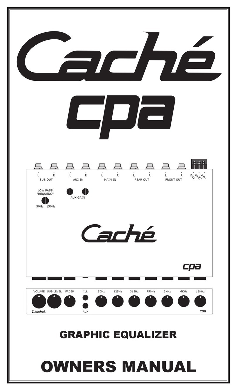 Cache CPA owner's manual