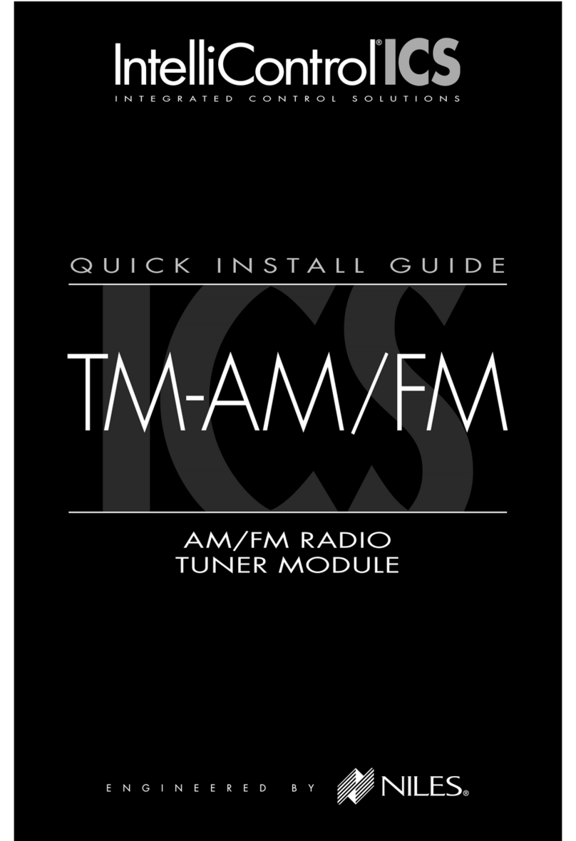 Niles TM-AM/FM Quick install guide