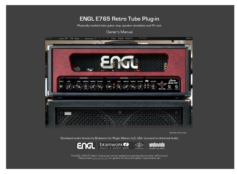 Engl E765 Retro Tube owner's manual