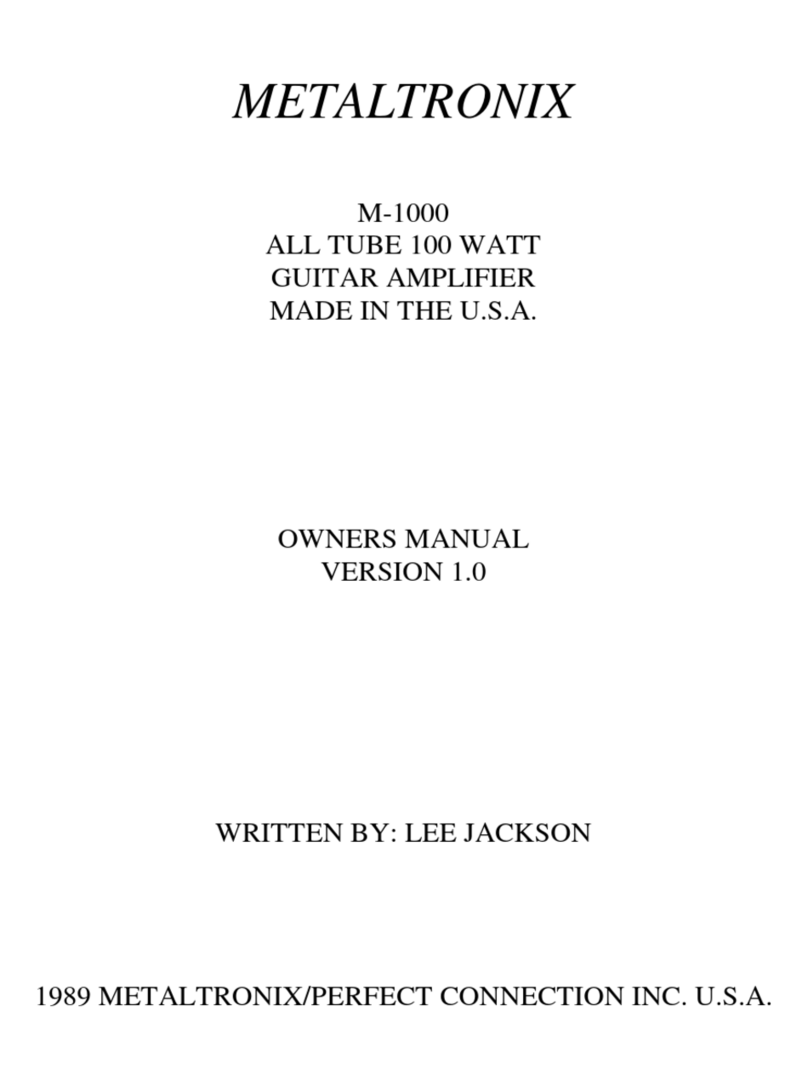 METALTRONIX M-1000 owner's manual