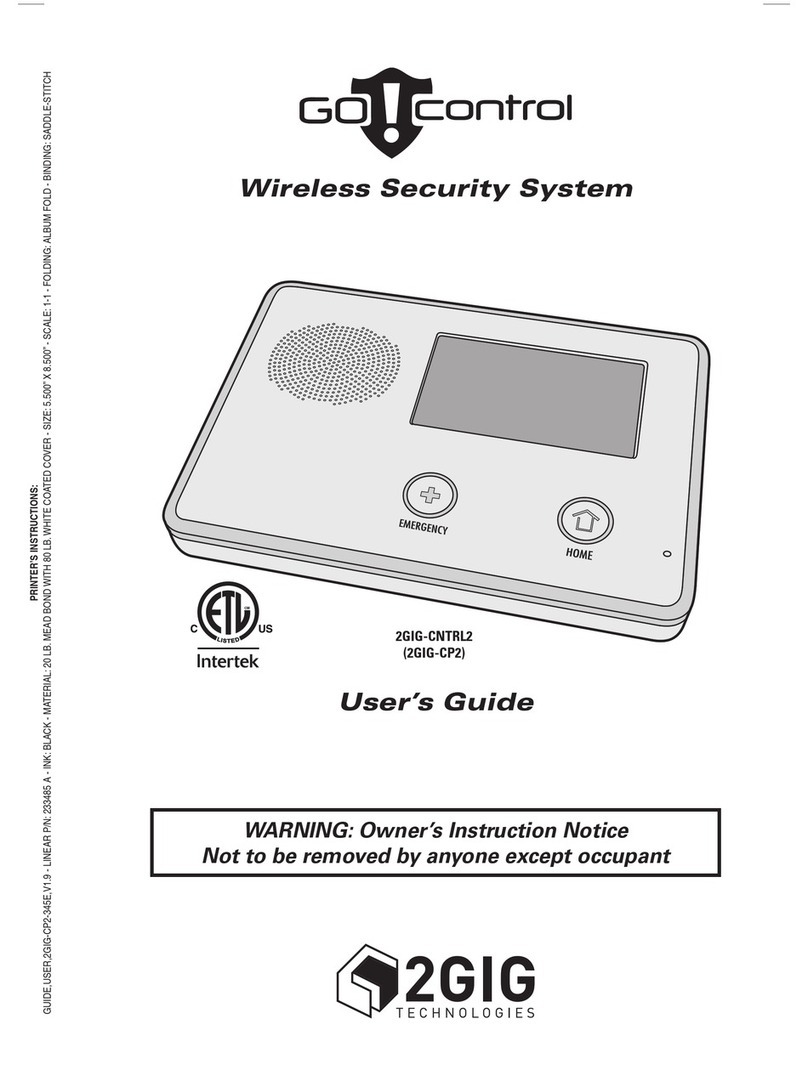 2gig Technologies GO!control 2GIG-CNTRL2 User manual