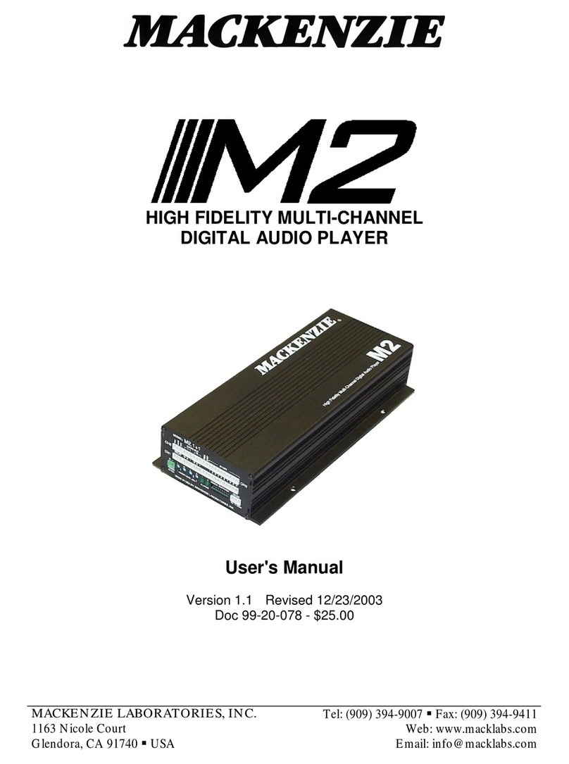 Mackenzie M2 user manual
