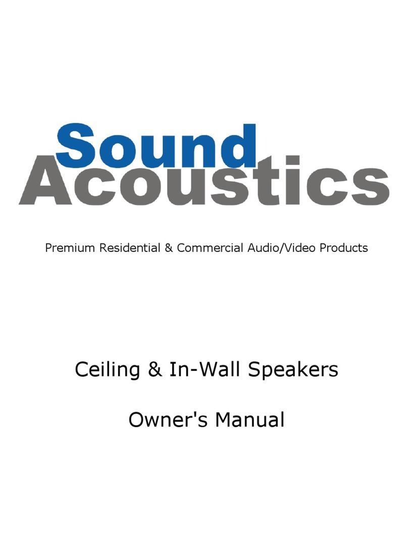 Sound Acoustics Ceiling & In-Wall Speakers owner's manual