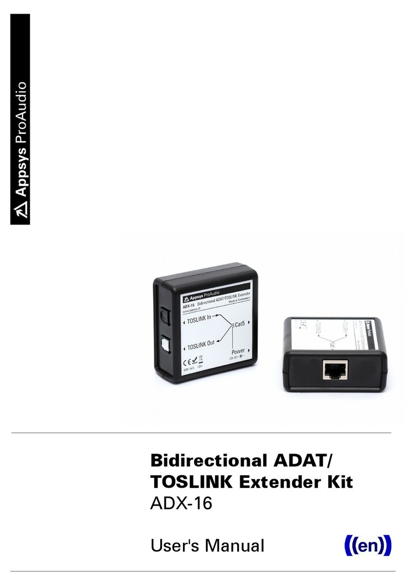 Appsys ProAudio ADX-16 user manual