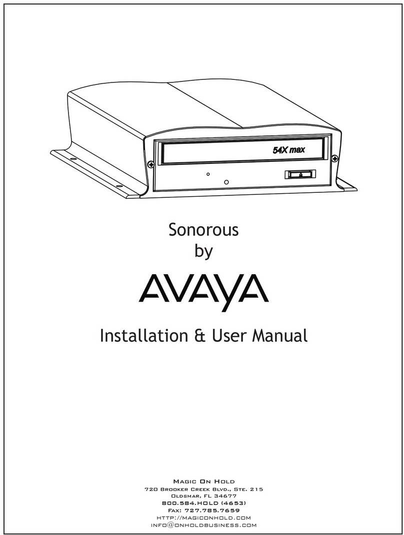 Avaya Sonorous Instruction Manual