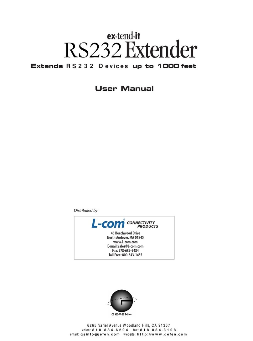 Gefen RS-232 User manual Gefen RS-232 User manual