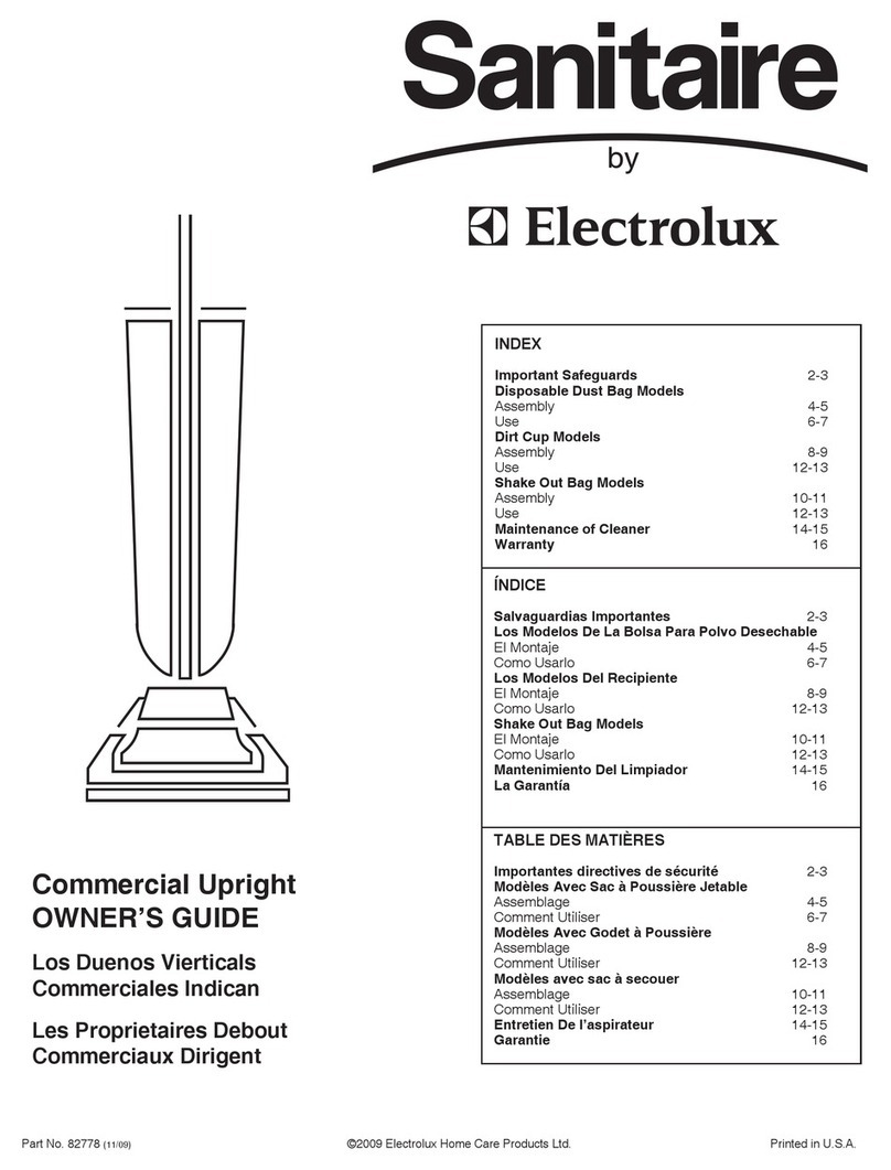 Electrolux Sanitaire User manual