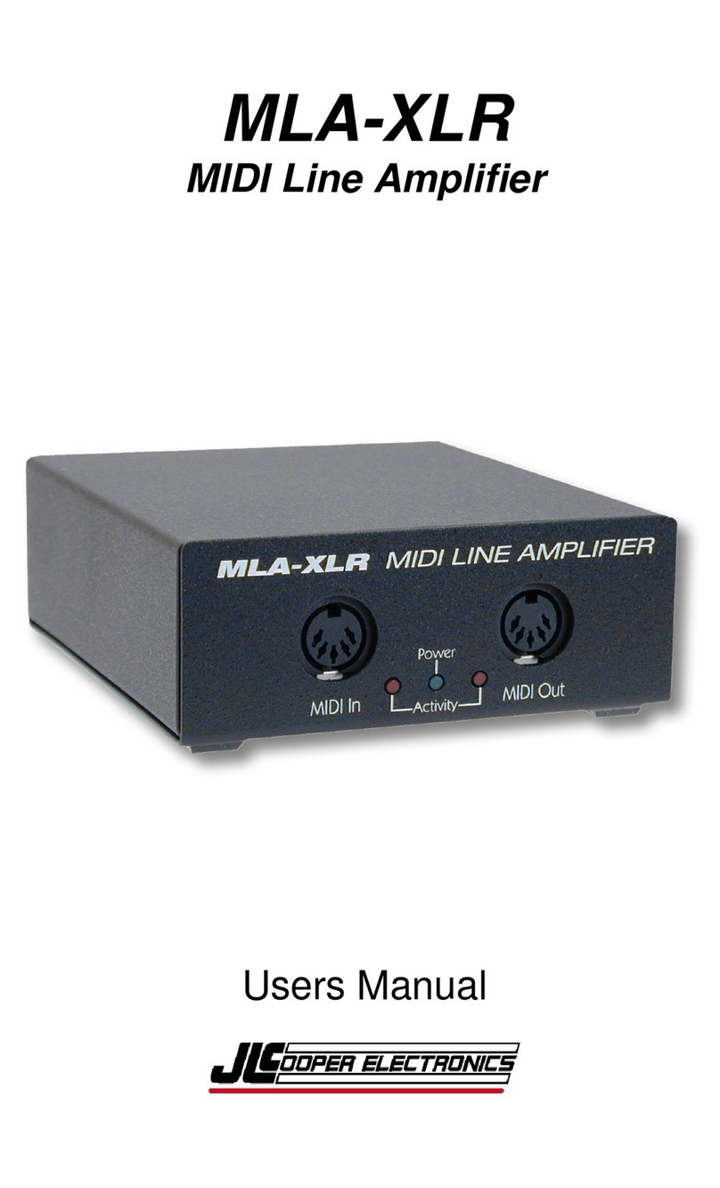 JLCooper Electronics MLA-XLR user manual