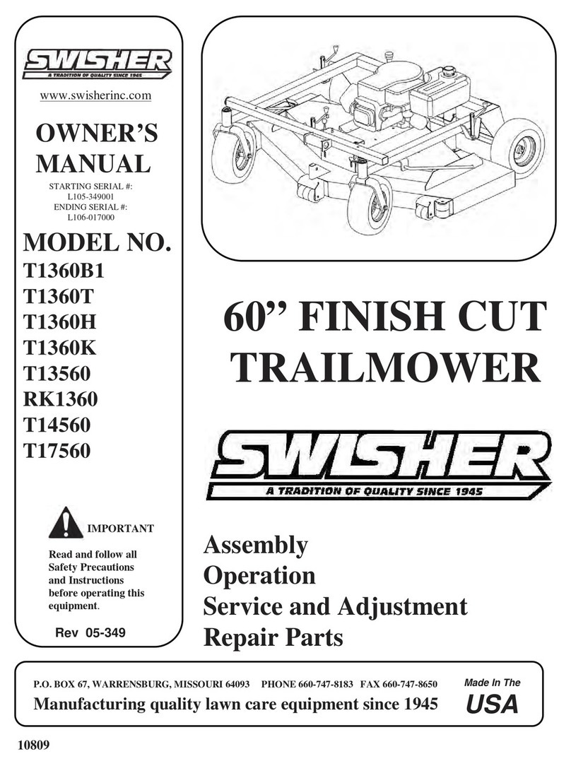 Swisher T1360B1 owner's manual