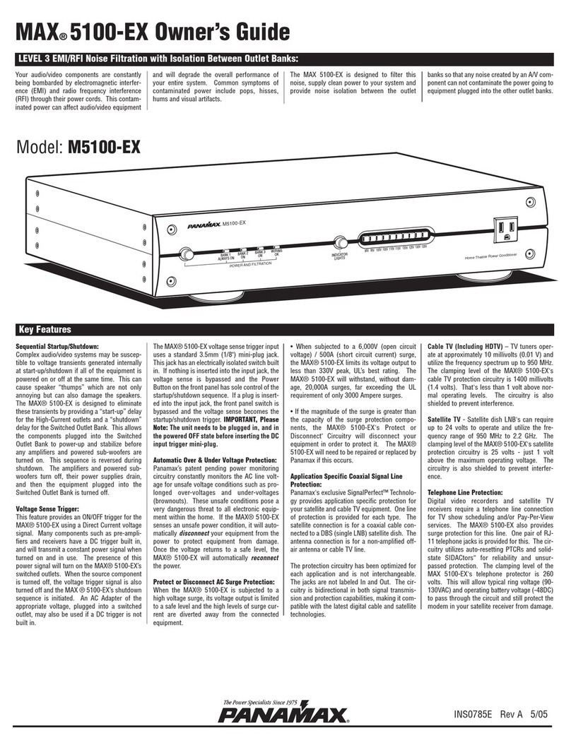 Panamax MAX 5100-EX owner's guide