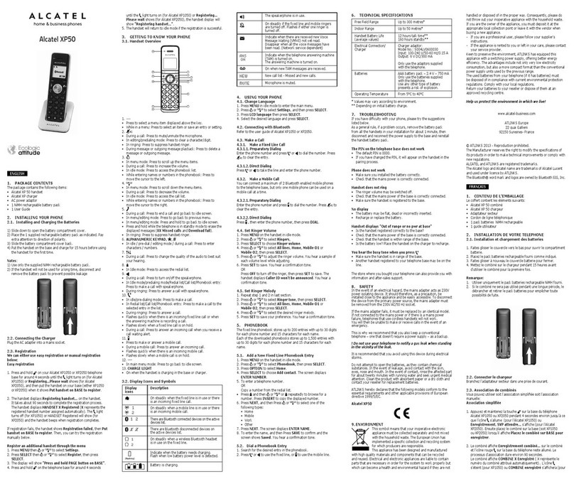Alcatel XP50 User manual