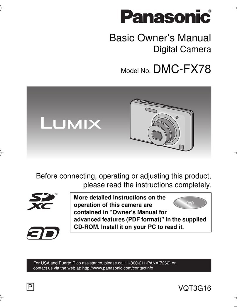 Panasonic Lumix DMC-FX78 Installation and service instructions