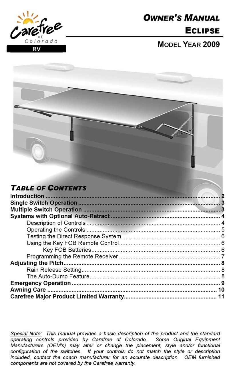 Carefree Eclipse 2009 owner's manual