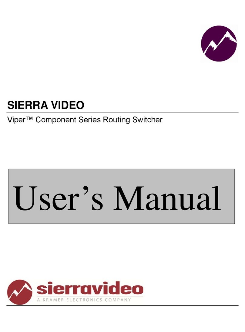 Sierra Video Viper Component Series user manual Sierra Video Viper Component Series user manual