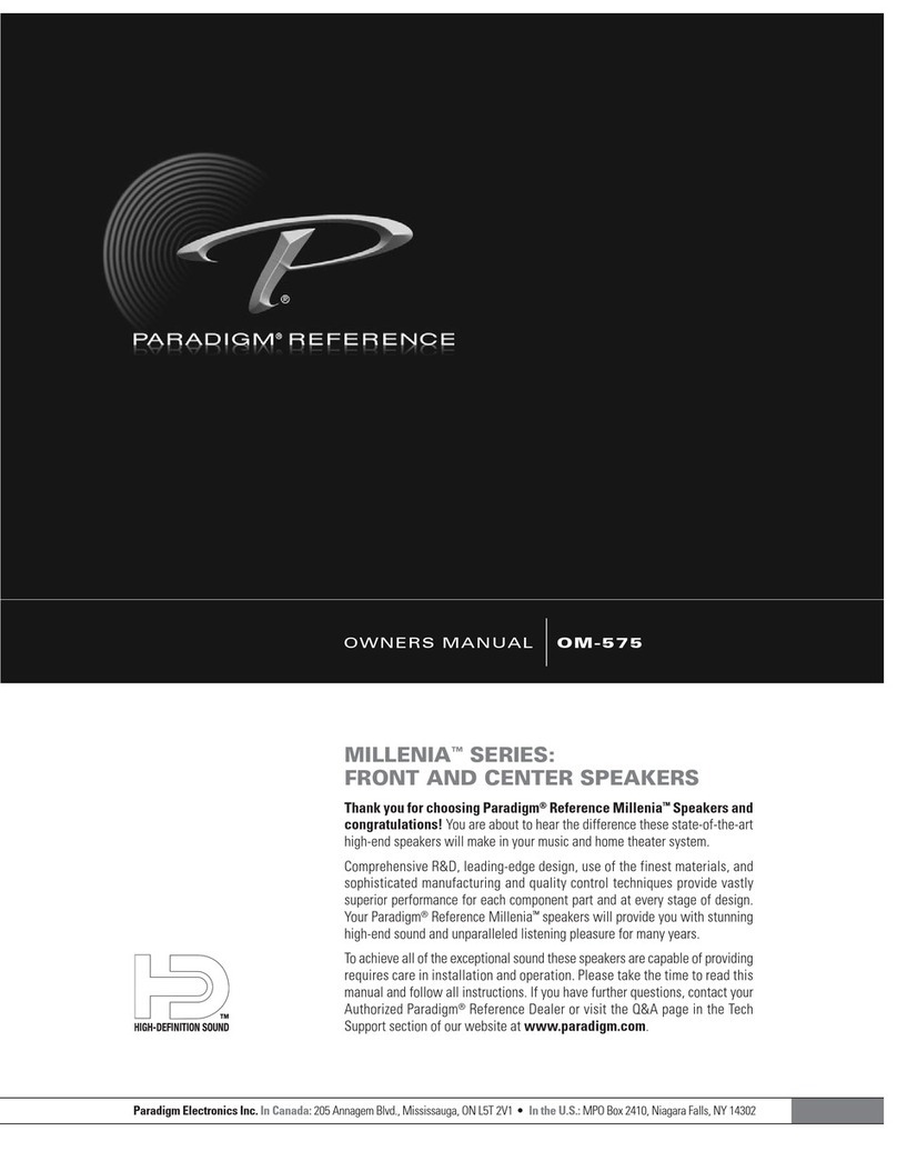 Paradigm Millenia OM-575 User manual