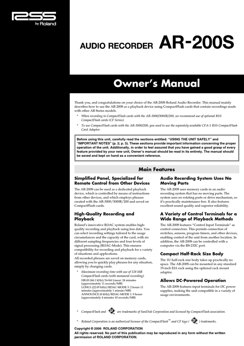 RSS AR-200S owner's manual