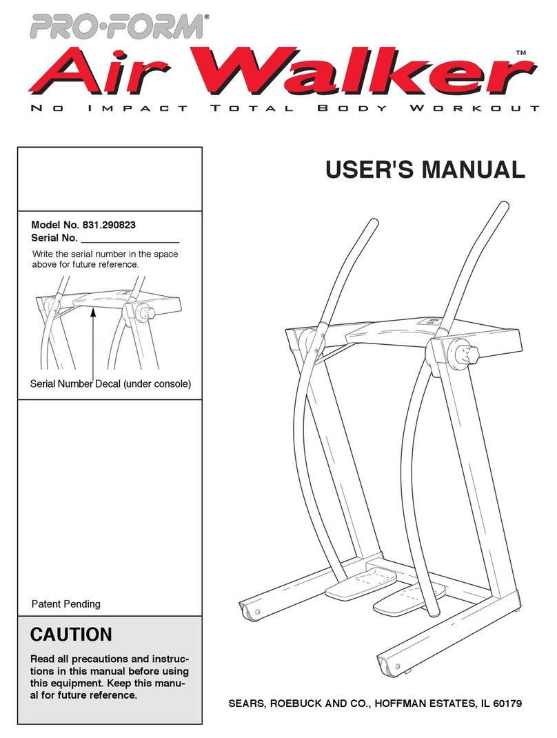 Pro-Form Air Walker user manual