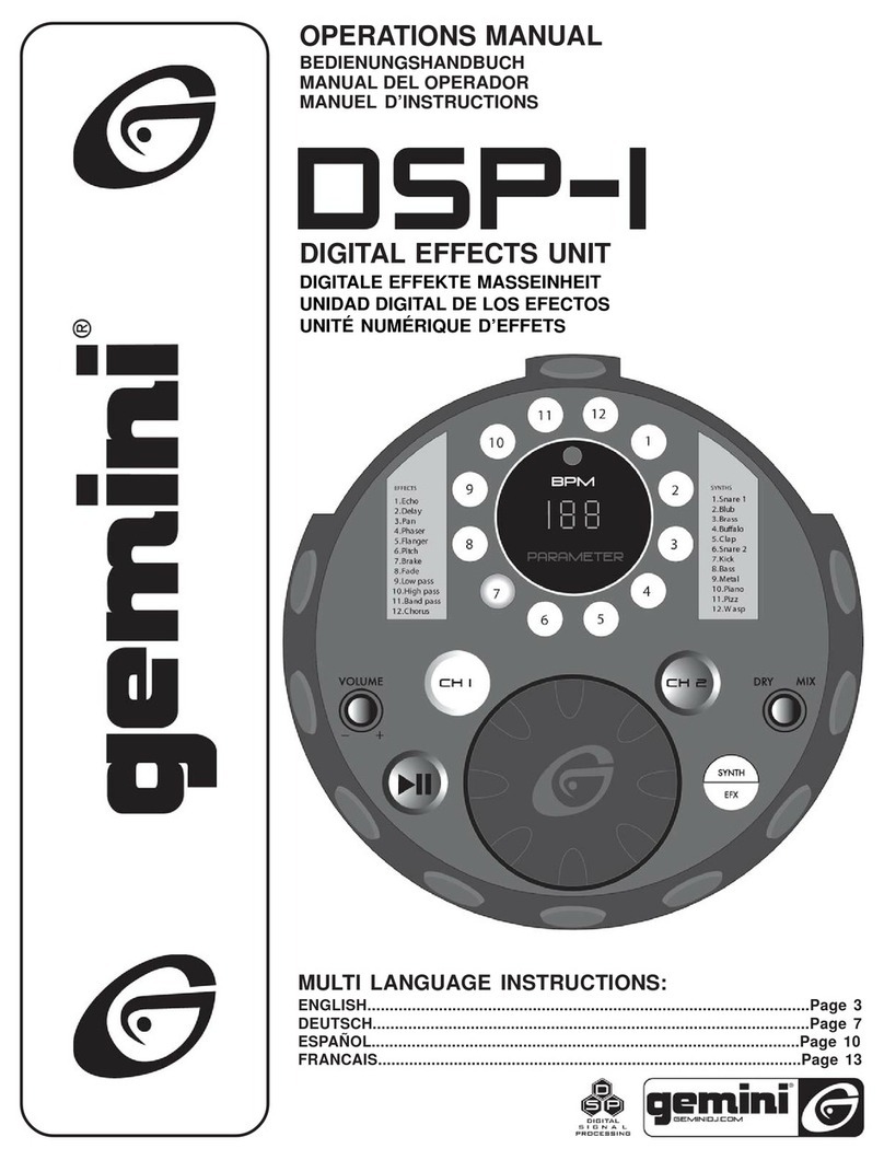 Gemini DSP-1 User manual