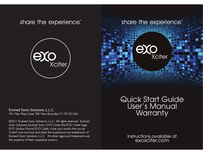 Evolved Sonic EXO Xciter quick start guide Evolved Sonic EXO Xciter quick start guide