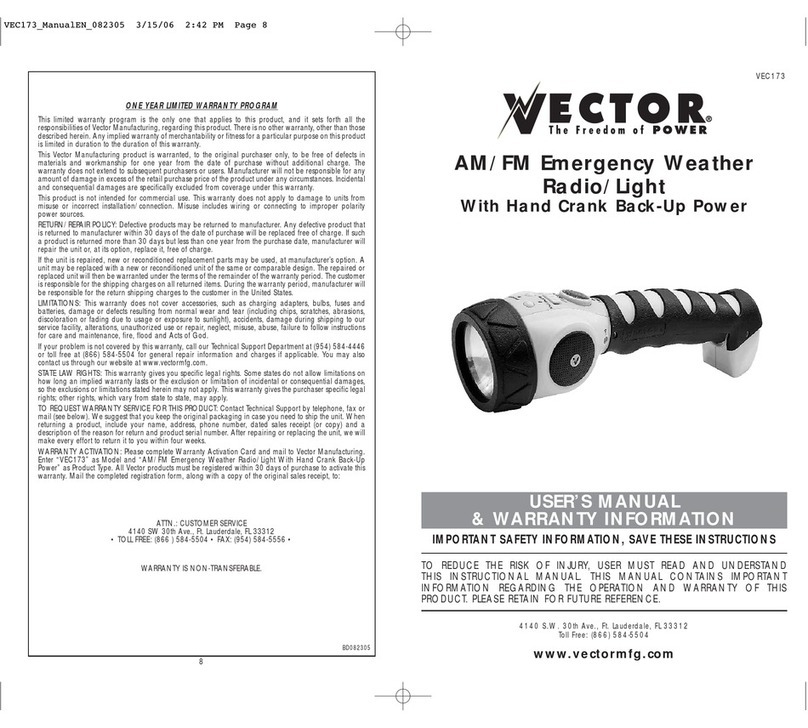 Vector VEC173 User manual