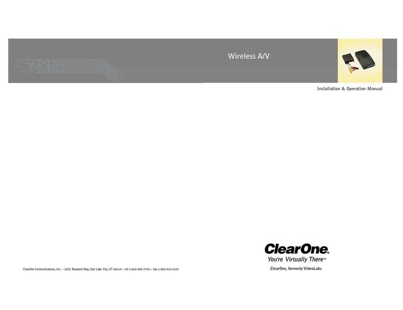 Clear One Wireless A/V Installation & operation manual