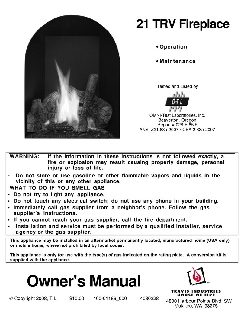 Travis Industries 21 TRV GreenSmart User manual