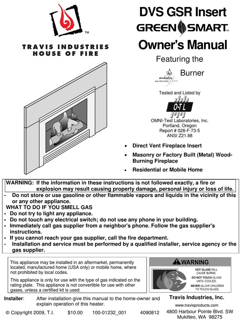 Travis Industries DVS GSR Insert owner's manual Travis Industries DVS GSR Insert owner's manual