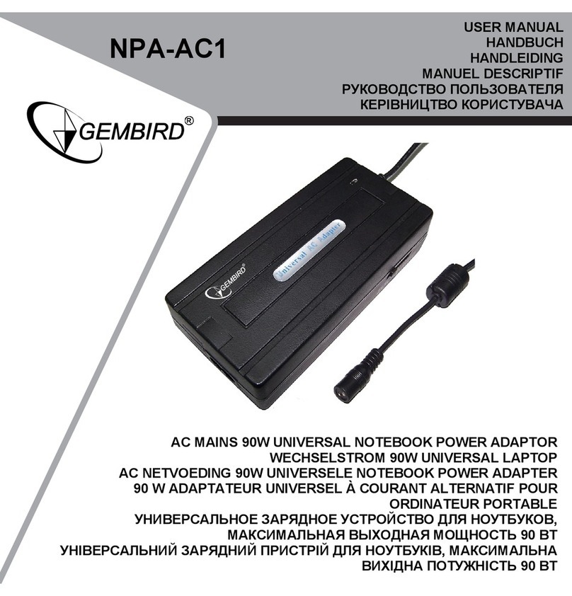 Gembird NPA-AC1 user manual Gembird NPA-AC1 user manual