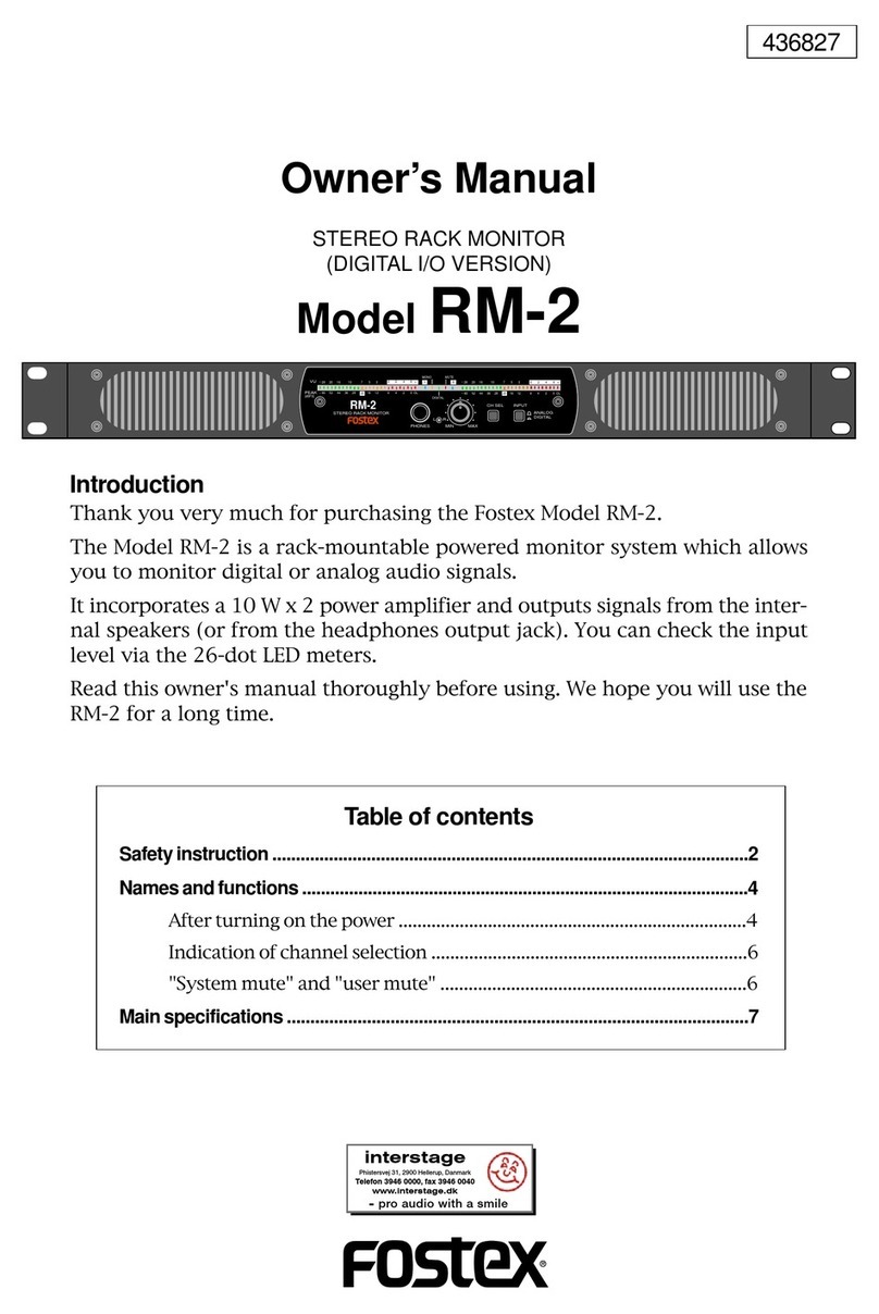 Fostex RM-2 owner's manual