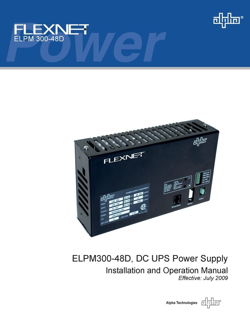 Alpha Technologies ELPM300-48D Installation and operation manual