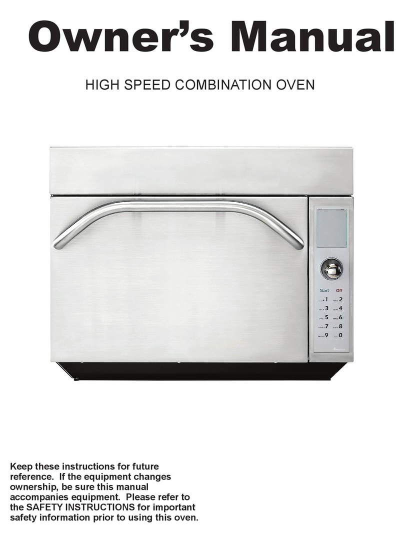 Amana HIGH SPEED COMBINATION OVEN User manual Amana HIGH SPEED COMBINATION OVEN User manual