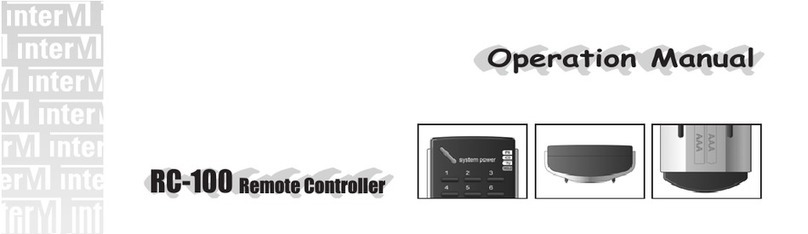 Inter-m RC-100 Operation manual