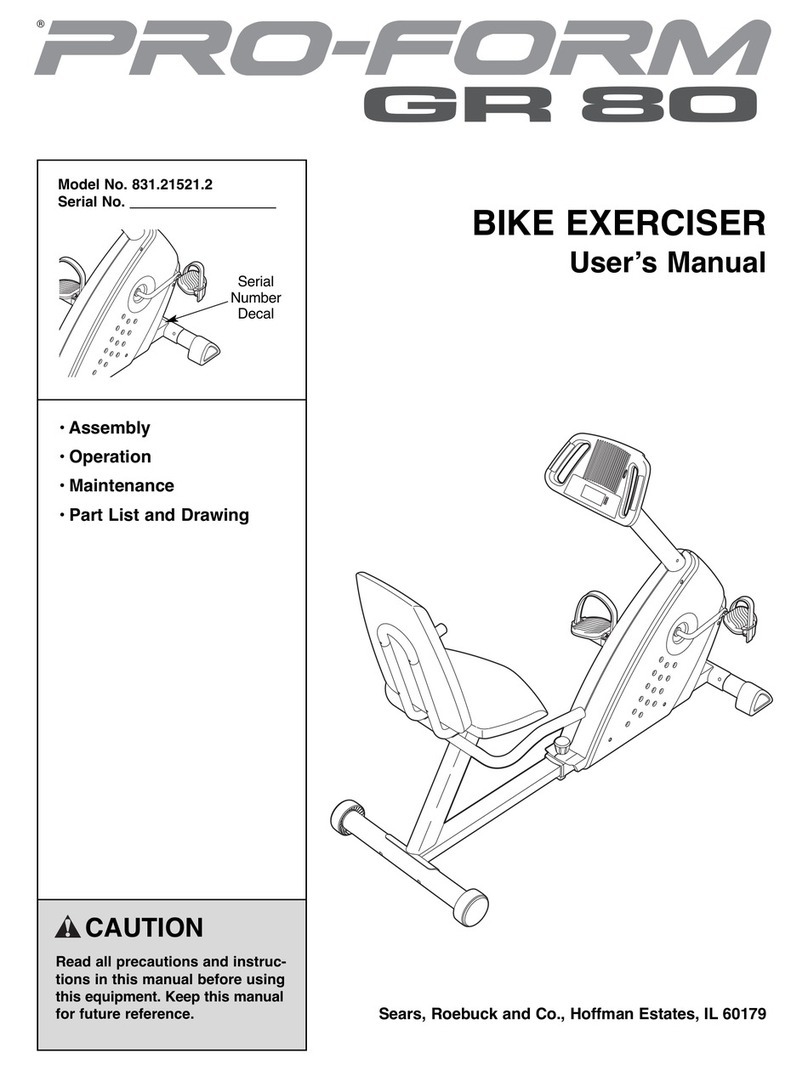 Pro-Form GR 80 User manual