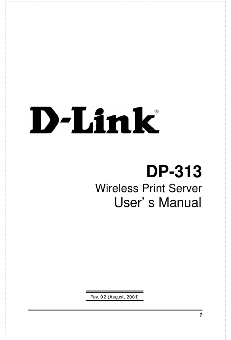D-Link DP-313 - Air 802.11b Wireless Print Server User manual